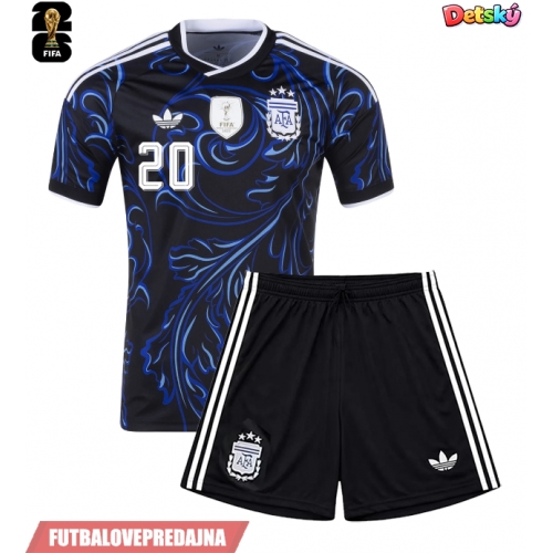 Lacne Dětský Futbalové dres Argentína Alexis Mac Allister #20 MS 2026 Krátky Rukáv - Preč (+ trenírky)
